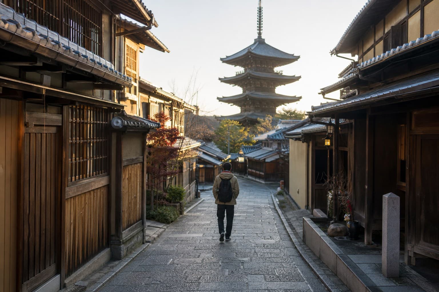 A quiet Kyoto street for a relaxed couples photography route